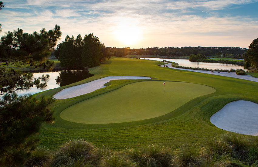 Top golf course in Florida is the King and Bear course at World Golf Village