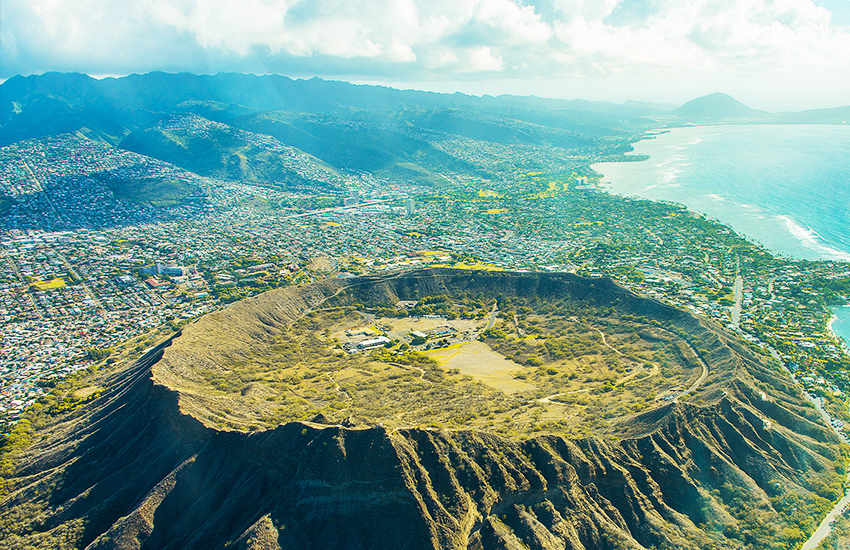 Off corse activities for a golf trip to Hawaii is hiking Diamond Head Volcano