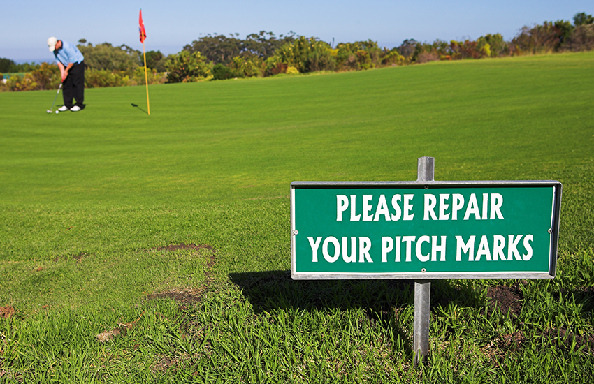A top golf rule change is no penalty for repairing damage on the green