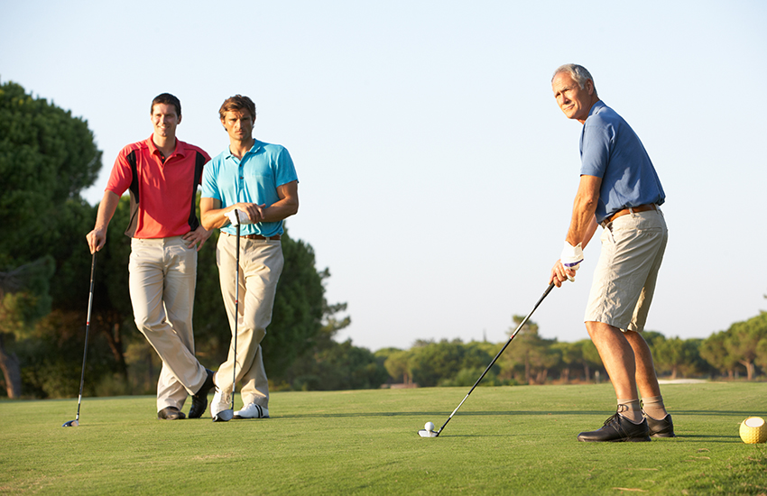 When learning golf etiquette is best to stand behind someone when putting