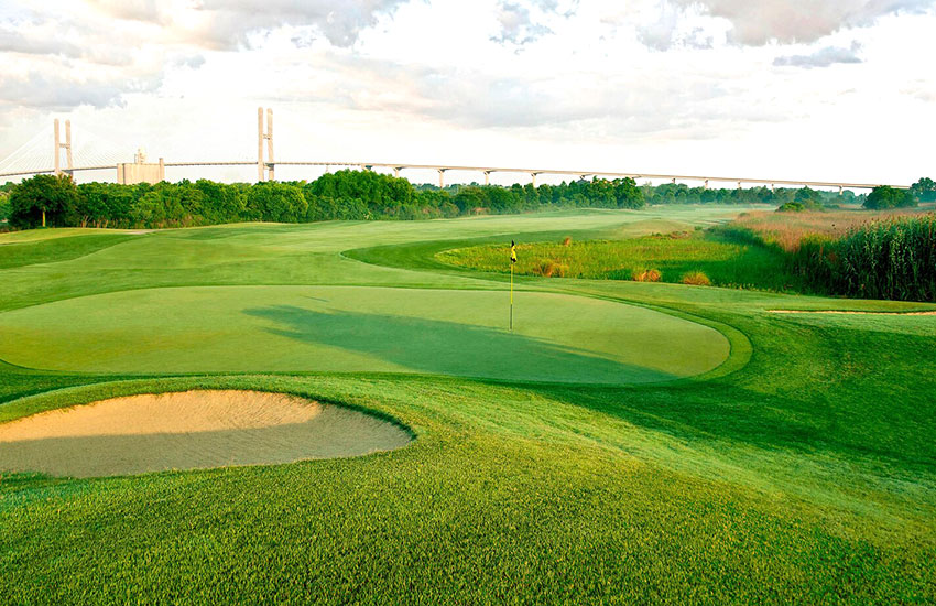 The best group golf destination for fall golf is The Club at Savannah Harbor